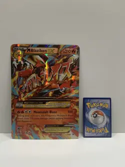 Mega Blaziken EX JUMBO OVERSIZED XY86 Black Star Promo Pokemon Card 2015 LP - Image 2