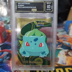 GMA 10 GEM MINT Bulbasaur TOPPS TV ANIMATION PC2 CLEAR ACETATE Pokemon Card - Image 1