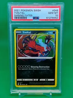 2021 Pokemon SWSH Yveltal Shining Fates #046 PSA 10 - Image 1