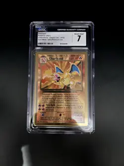 2021 Pokemon Celebrations Premium Collection #4 Charizard Metal CGC 7 - Image 1