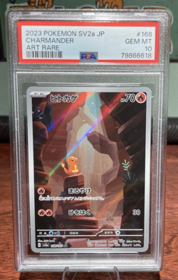 2023 Pokemon SV2a JP 151 Art Rare #168 Charmander PSA 10 Japanese 168/165 - Image 1