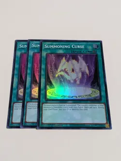 Yugioh! 3x Summoning Curse RA03-EN057 Super Rare 1st Ed NM - Image 1