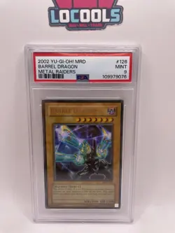 2002 Yu-Gi-Oh Barrel Dragon PSA Mint 9 Metal Raiders MRD-126 #126 - Image 1