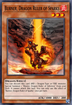Yugioh! Burner, Dragon Ruler of Sparks Battles of Legend: Monster PREORDER - Image 1