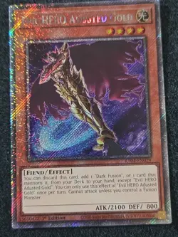 Evil Hero - Adusted Gold Platinum Secret Rare RA04-EN029 Yugioh - Image 1