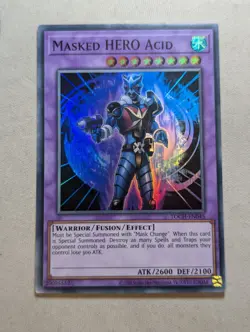Masked Hero Acid TOCH-EN045 Super Rare Yugioh - LP/MP - Image 1