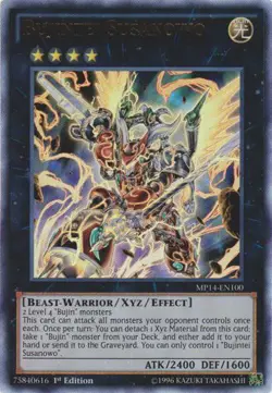 Yugioh! LP Bujintei Susanowo - MP14-EN100 - Ultra Rare - 1st Edition Lightly Pla - Image 1