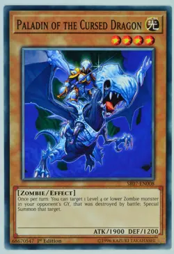 Yugioh! Paladin of the Cursed Dragon SR07-EN008 Common 1st Edition - Image 1