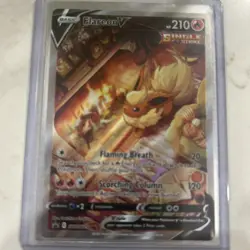 Flareon v SWSH179 Sword & Shield Black Star Promo Holo Card NM Condition - Image 1