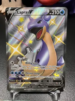 Pokemon TCG Lapras V Shining Fates SV110/SV122 Shiny Full Art Holo Card 2 - Image 1