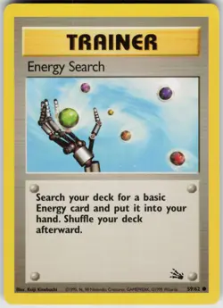 Pokemon TCG Energy Search 59/62 Fossil Common card Unlimited LP - Image 1