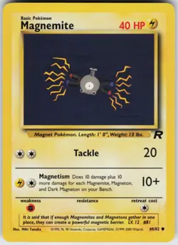 Pokemon TCG Magnemite 60/82 Team Rocket Common card Unlimited LP - Image 1