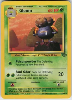 Pokemon TCG Gloom 37/64 Jungle Uncommon card Unlimited LP - Image 1