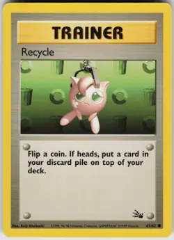 Pokemon TCG Recycle 61/62 Fossil Common card Unlimited LP - Image 1