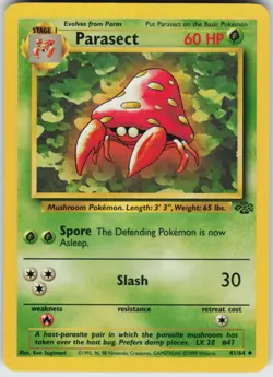 Pokemon TCG Parasect 41/64 Jungle Uncommon card Unlimited LP - Image 1