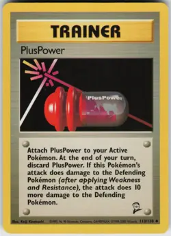 Pokemon TCG PlusPower 113/130 Base Set 2 Uncommon card Normal LP - Image 1