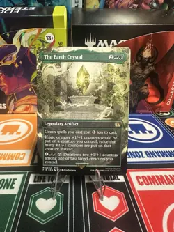 The Earth Crystal Borderless MTG Final Fantasy Near Mint Condition - Image 1