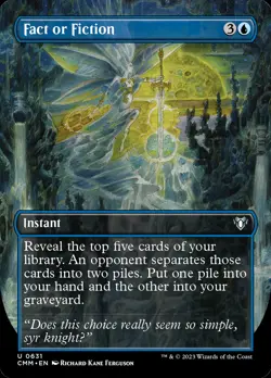 MTG Fact or Fiction (Borderless Alternate Art) [Commander Masters] Near Mint - Image 1