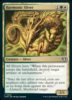 MTG Harmonic Sliver [Commander Masters] Near Mint - Image 1