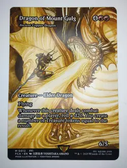 MTG - Dragon of Mount Gulg - Ancient Copper Dragon Showcase Final Fantasy - MiNT - Image 1
