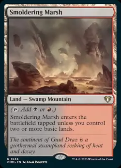 MTG Smoldering Marsh [Commander Masters] Near Mint - Image 1