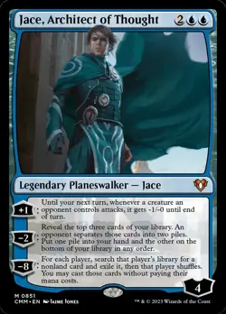 MTG Jace, Architect of Thought [Commander Masters] Near Mint - Image 1