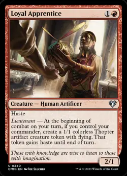 MTG Loyal Apprentice [Commander Masters] Near Mint - Image 1