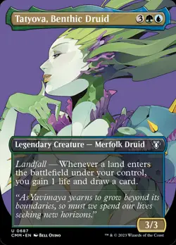 MTG Tatyova, Benthic Druid (Borderless Profile) [Commander Masters] Near Mint - Image 1