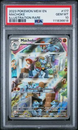 2023 Pokemon Machoke 177/165 Scarlet & Violet 151 Illustration Rare PSA 10 GEM - Image 1