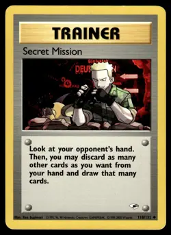 2000 Pokemon Gym - Heroes Secret Mission #118 Light Play - Image 1