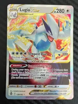 Pokemon TCG Lugia VSTAR 139/195 SWSH Silver Tempest Holo Ultra Rare NM - Image 1