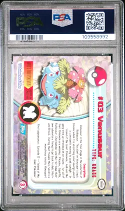 1999 Topps Pokemon TV #3 Venusaur Foil PSA 8 - Image 2