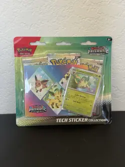 Pokemon TCG Scarlet and Violet Prismatic Evolutions Tech Sticker Collection NEW - Image 1