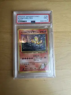 PSA 9 Japanese Pokemon Blaine's Moltres Holo Gym Challenge Gym 2 #146 1999 - Image 1