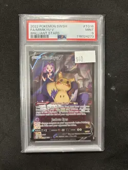 PSA 9 Mimikyu V Brilliant Stars 2022 Pokemon PSA Mint 9 - Image 1