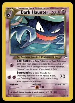 2002 Pokemon Neo - Destiny Dark Haunter #36 Light Play - Image 1