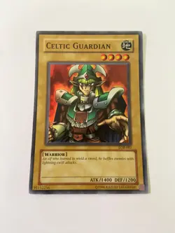 Yugioh Celtic Guardian LOB-007 Super Rare Original Print - MP - Image 1