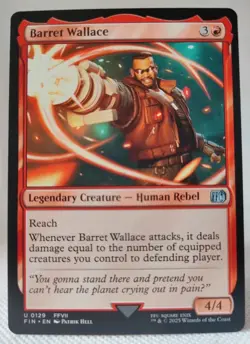 Magic MTG - Barret Wallace - Final Fantasy - NMINT #0129 - Image 1