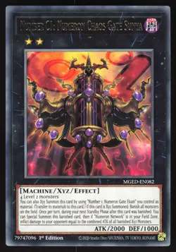 Number C1: Numeron Chaos Gate Sunya - MGED-EN082 - Gold Rare 1st Edition Yugioh - Image 1