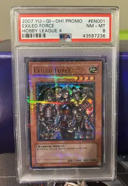 2007 YuGiOh Hobby League Promo Exiled Force HL04-en001 Holo Foil Card PSA 8 - Image 1