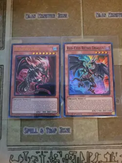 YUGIOH RED-EYES SOUL ULTRA MP24 + RED-EYES RETRO DRAGON BOSH SUPER 1ST ED NM - Image 1