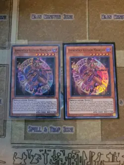 YUGIOH 2X APPRENTICE ILLUSION MAGICIAN LED6-EN007 SUPER 1ST ED NM - Image 1