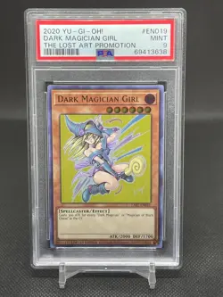 Yugioh Dark Magician Girl LART-EN019 Ultra Rare PSA 9 Lost Art Promo Card TCG - Image 1