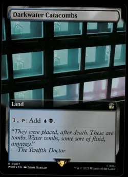 1x Foil Darkwater Catacombs (Extended Art) - Universes Beyond: Dr Who - NM - MTG - Image 1