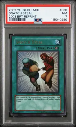 2002 Yu-Gi-Oh! Snatch Steal Magic Ruler MRL Unlimited Ultra PSA 7 BPT LABEL - Image 1