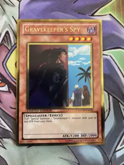 GLD4-EN010 Gravekeeper's Spy Gold Rare Limited Edition NM Yugioh Card - Image 1