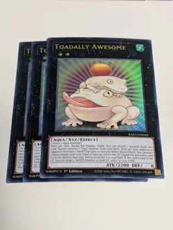 3x Toadally Awesome 1st Edition Ultra Rare RA03-EN040 Yu-Gi-Oh! - Image 1