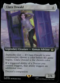 1x Foil Clara Oswald (Extended Art) - Universes Beyond: Doctor Who - NM - MTG - Image 1