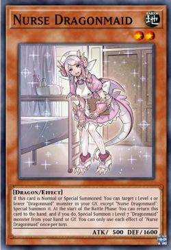 YUGIOH x3 BLMM-EN054 NURSE DRAGONMAID - EMBLAZONED ULTRA 1st EDITION - Image 1