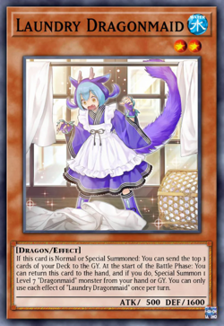 YUGIOH x3 BLMM-EN056 LAUNDRY DRAGONMAID - EMBLAZONED ULTRA 1st EDITION - Image 1